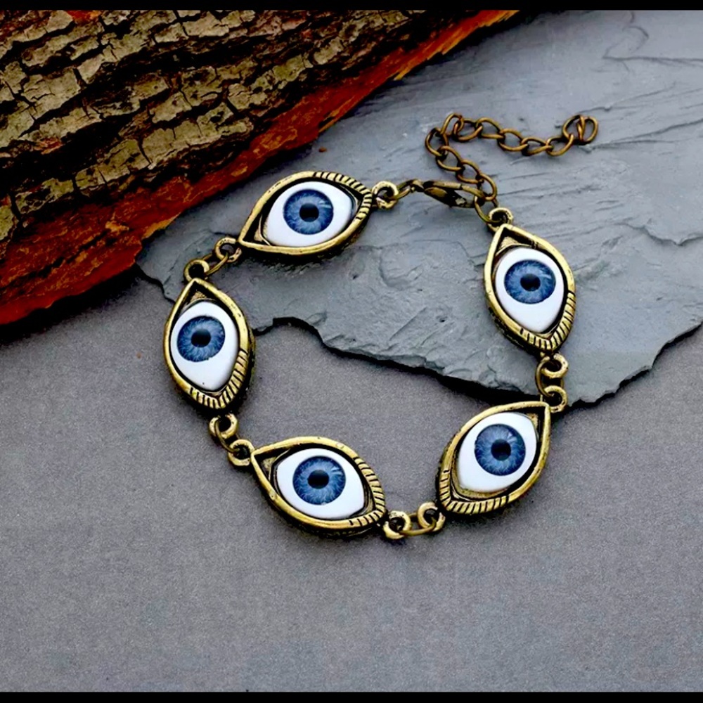 Bronze Macabre Eyeball Bracelet